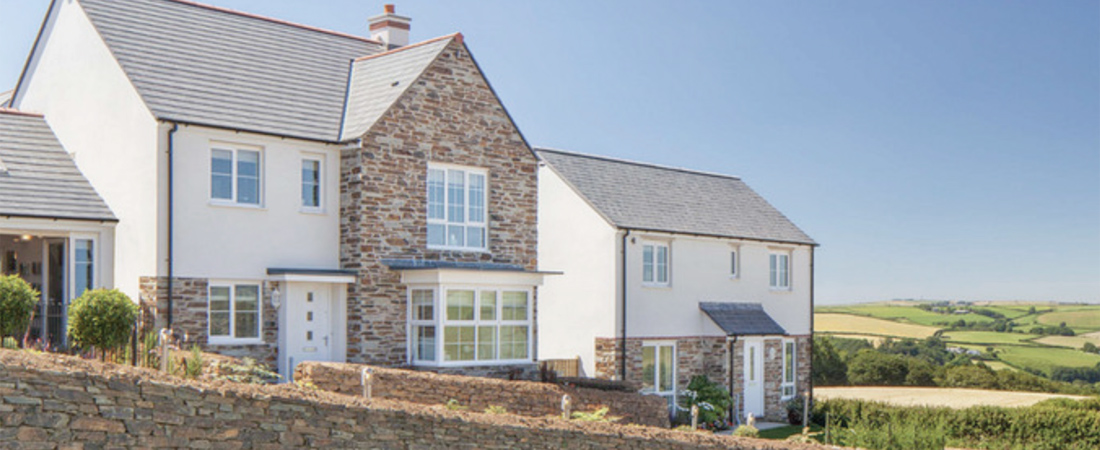Through Colour Render for Houses in St Martins Looe Cornwall